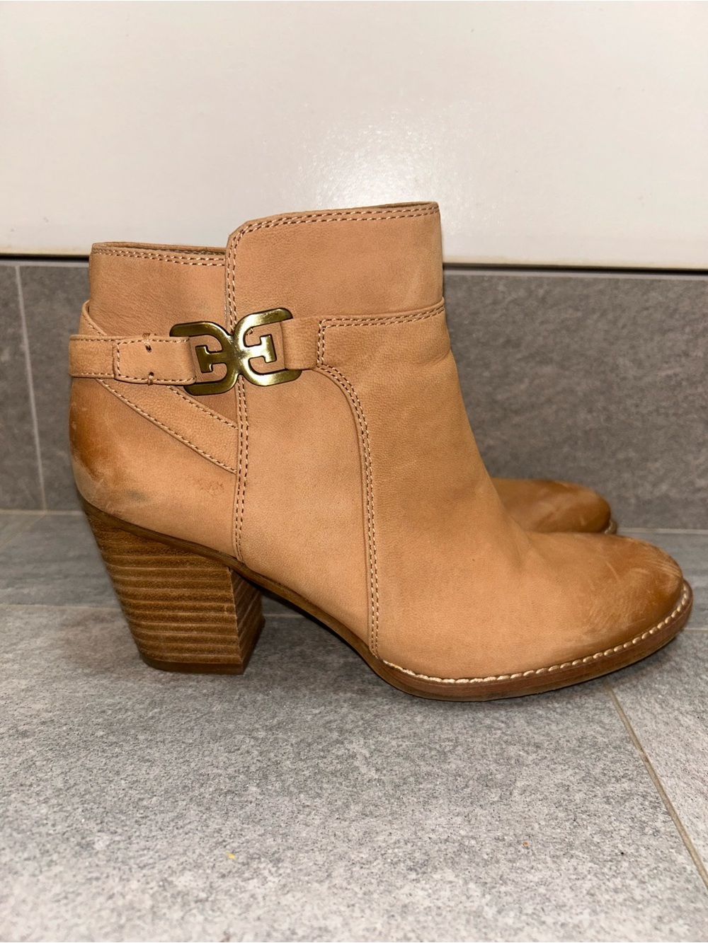 Sam Edelman Morgan heeled leather booties women’s size 8